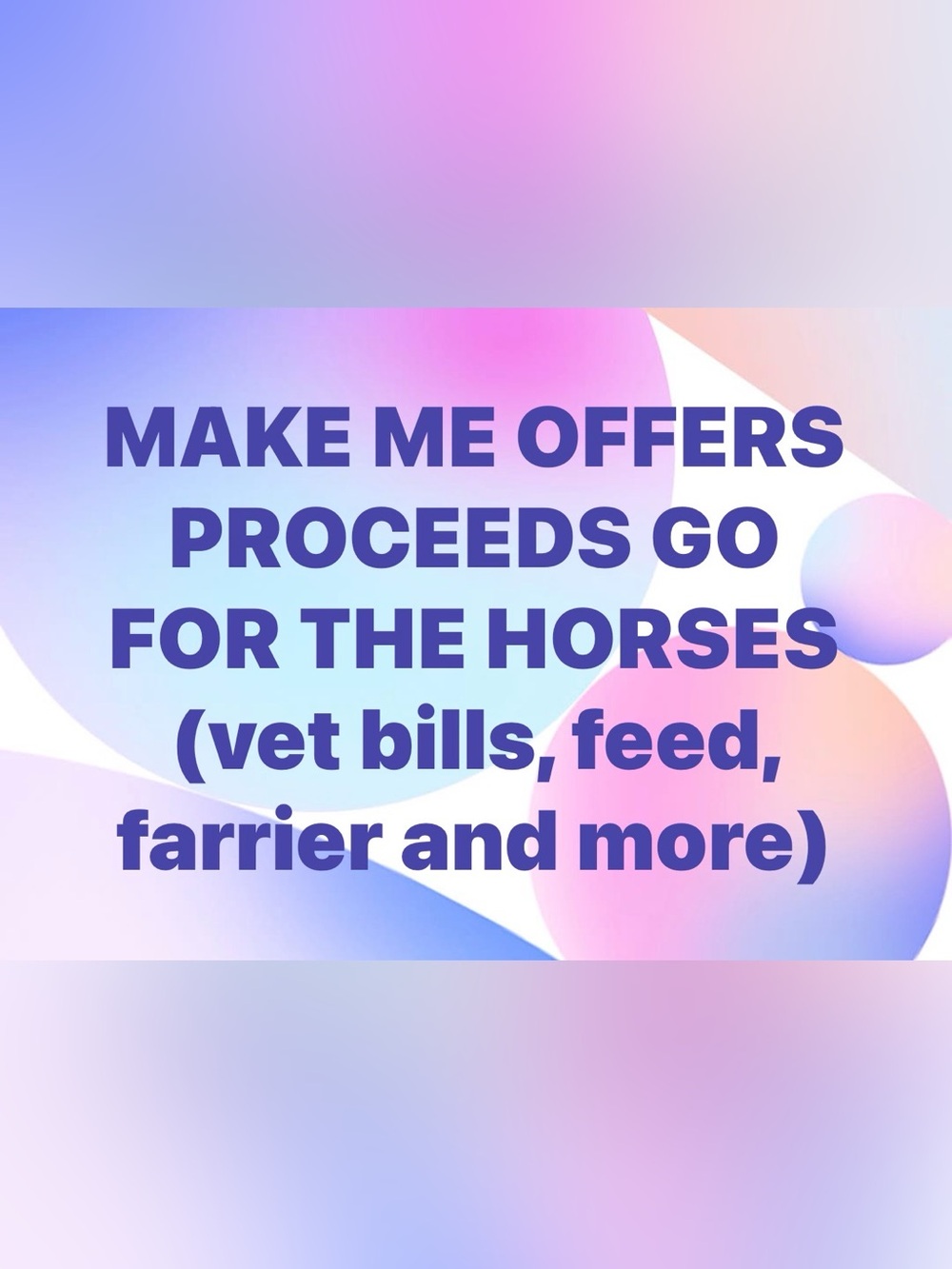 Fundraiser Graphic- Gradient Pastel Text Design